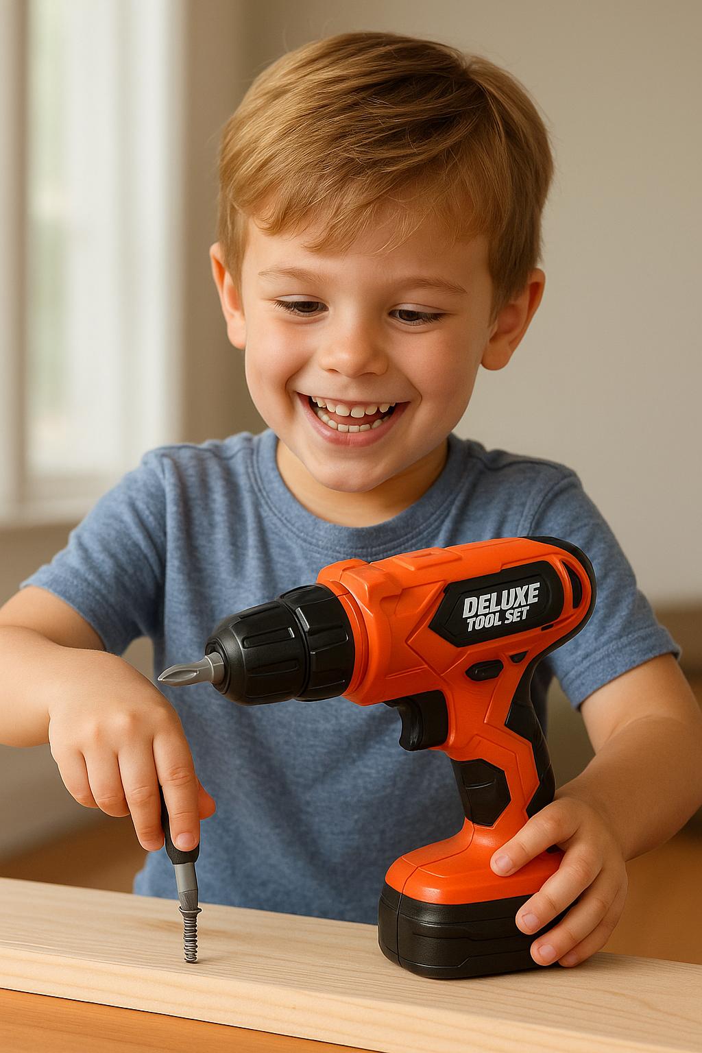Taladro de Juguete Deluxe Tool Set – Juego de Herramientas para Niños