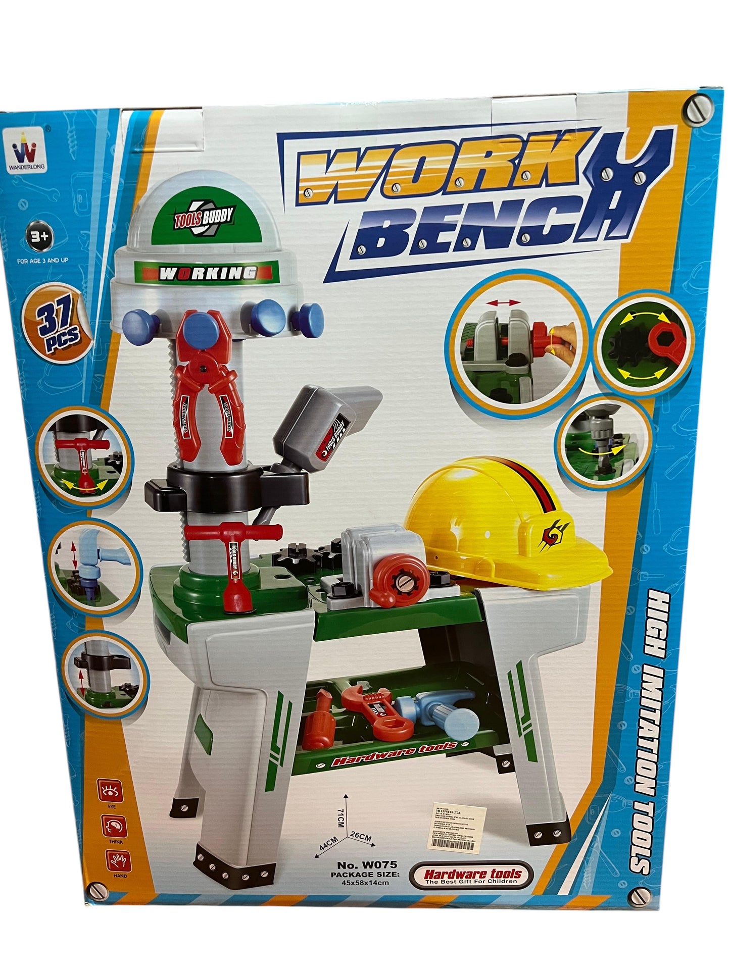 Banco de Trabajo Infantil 37 Piezas – Work Bench Tools Buddy