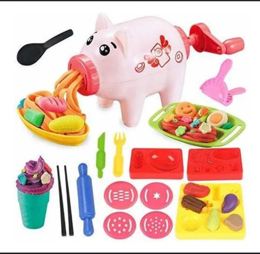 Juguete Cerdito Exprimidor con Masa de Moldeo – Set Creativo de Cocina para Niños